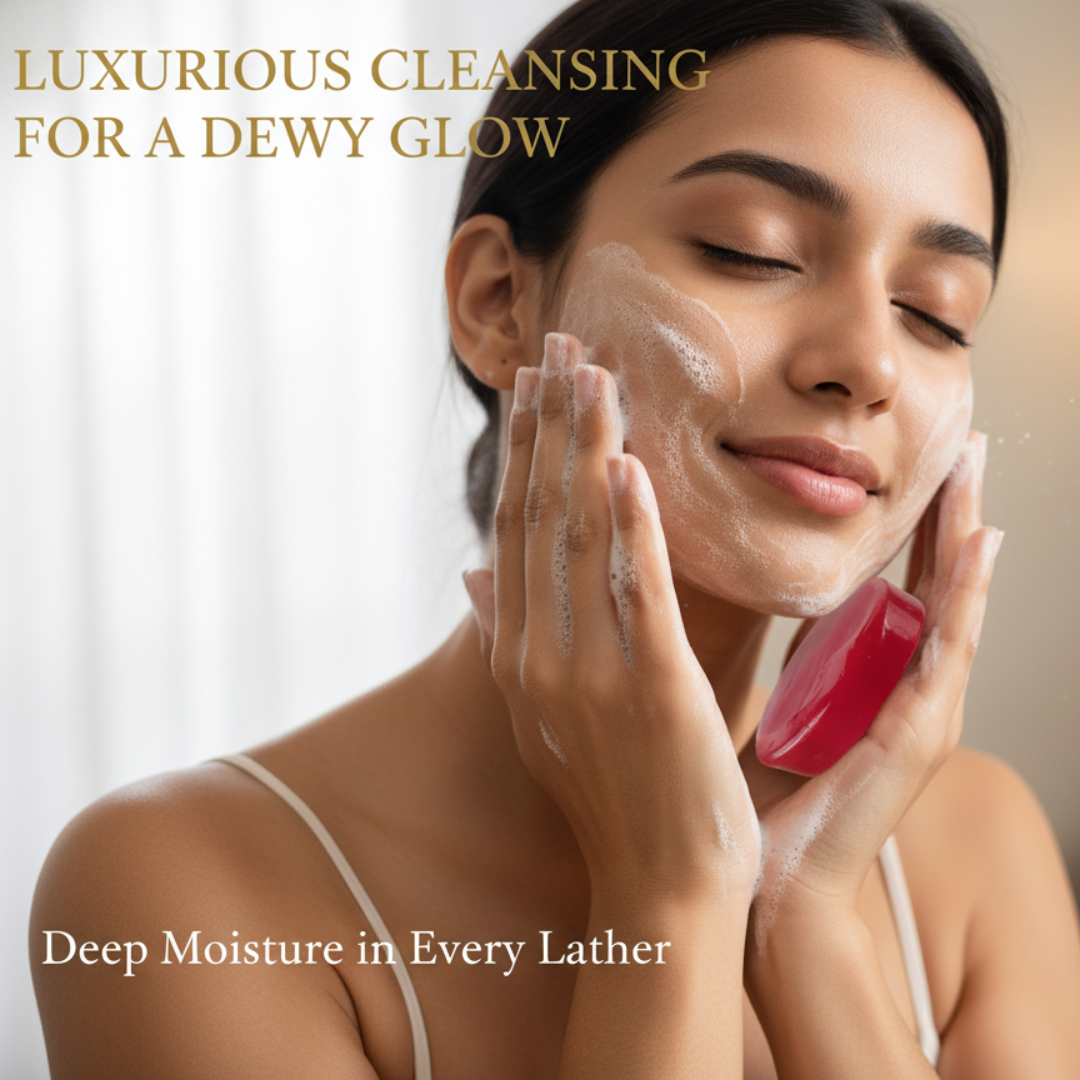 Ayurvedic Jeevanam Red Wine Moisturising Soap For Face & Body