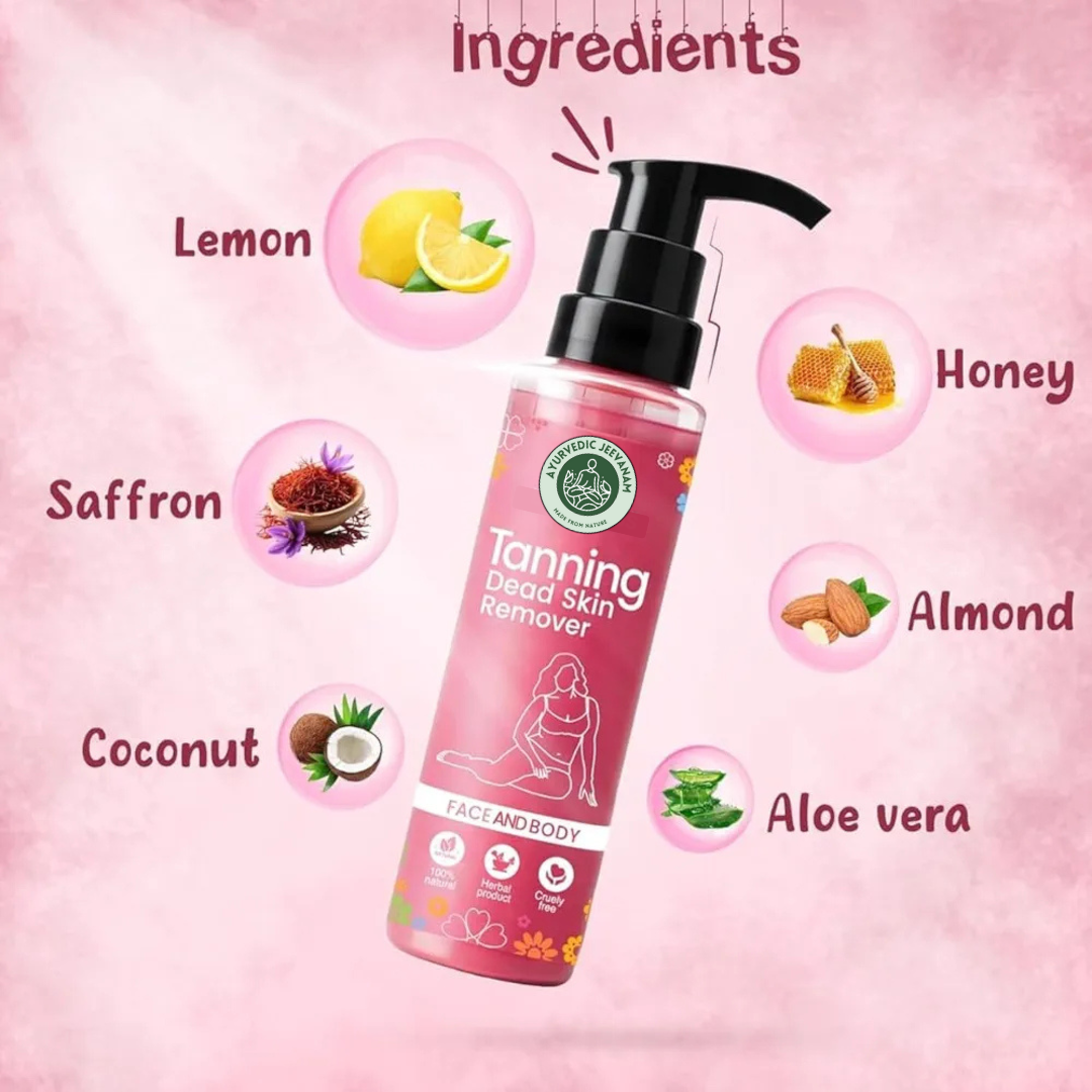 Ayurvedic Jeevanam Dead Skin & Tan Removal Rose Body Wash For Men and Women