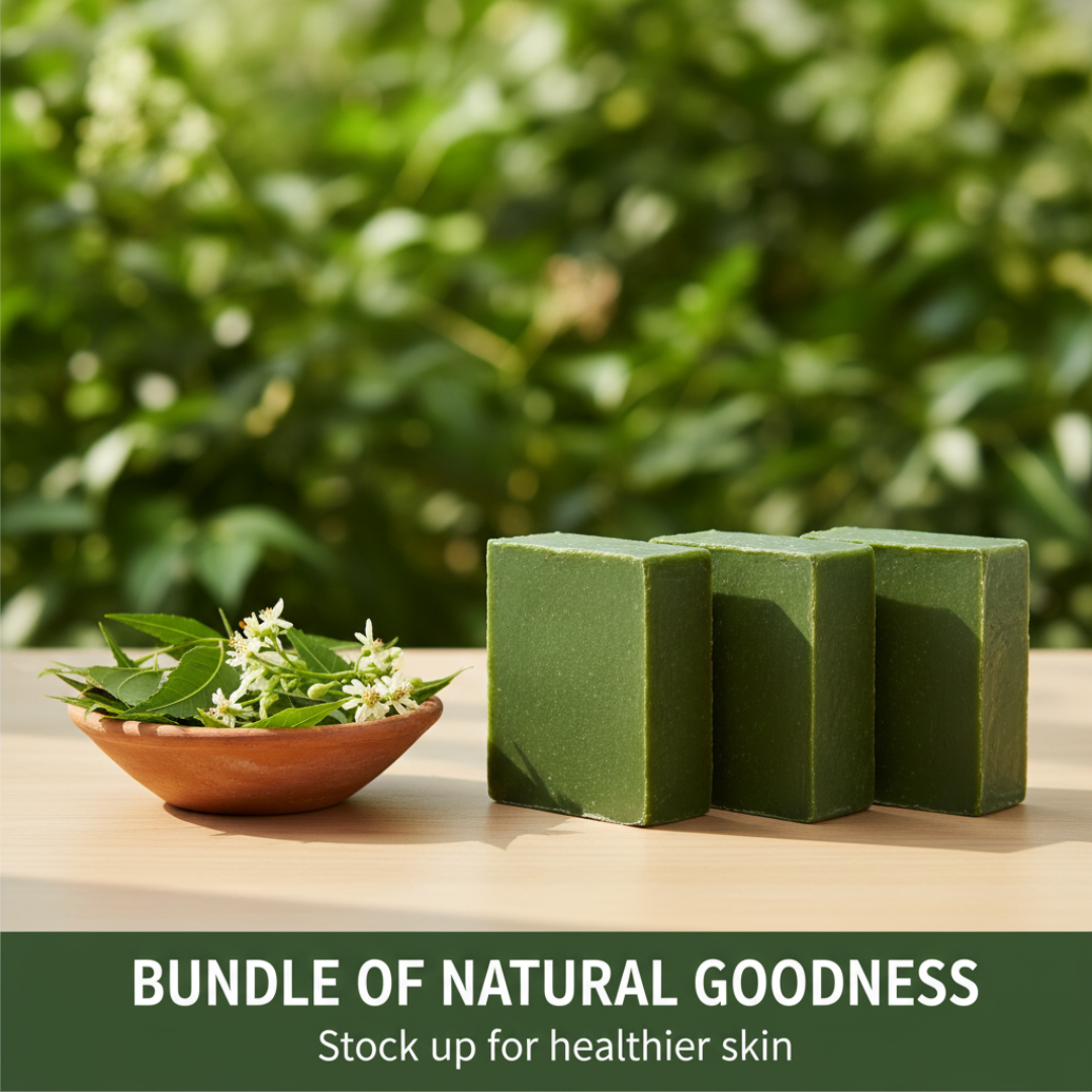 Ayurvedic Jeevanam Anti-Acne & Clear Skin Neem Soap For Face & Body