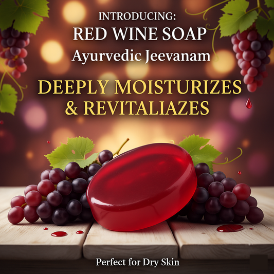 Ayurvedic Jeevanam Red Wine Moisturising Soap For Face & Body