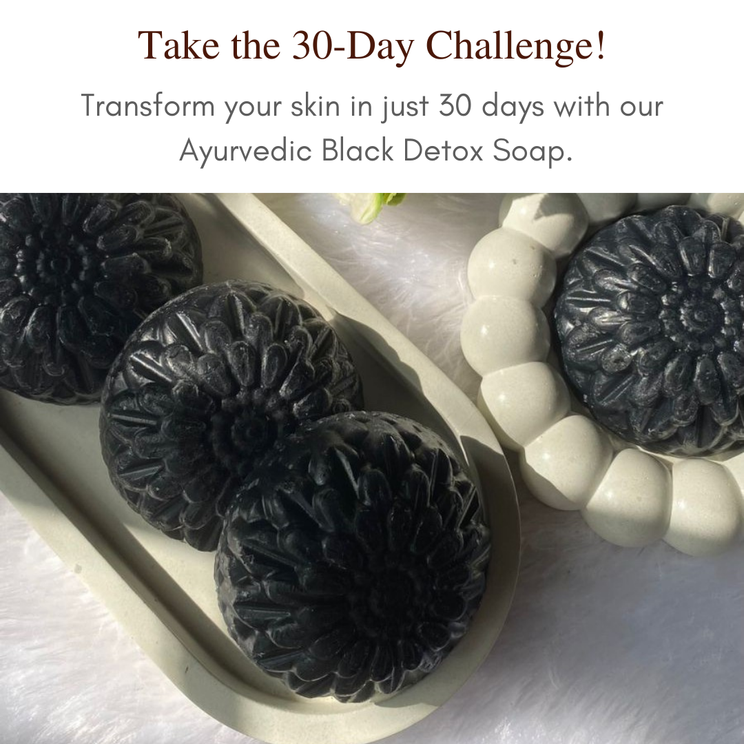 Ayurvedic Jeevanam Black Detox Charcoal Soap for Face & Body