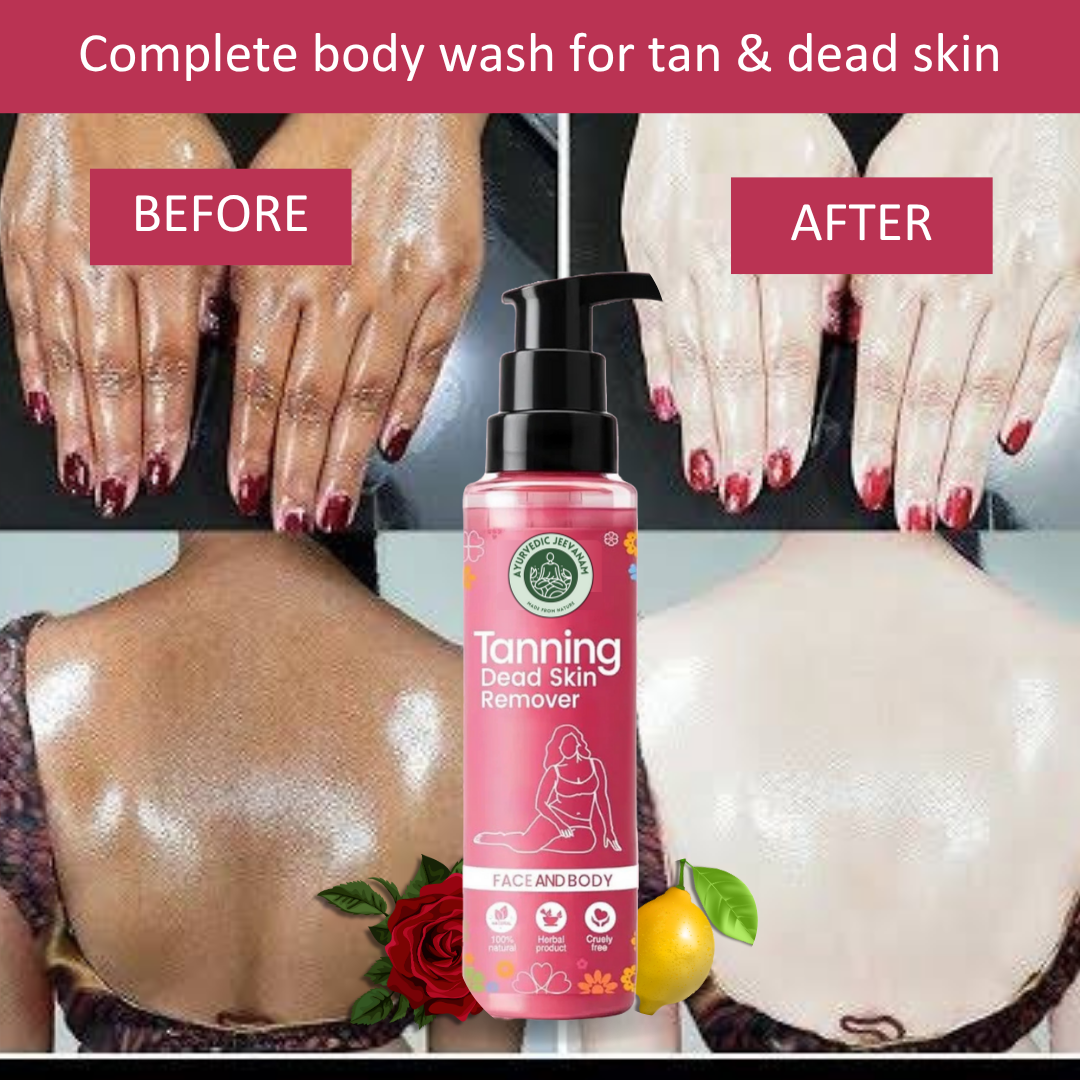 Ayurvedic Jeevanam Dead Skin & Tan Removal Rose Body Wash For Men and Women