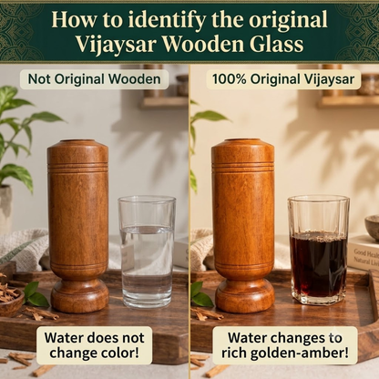 Vijaysar Wooden Glass – Ayurvedic Diabetes & Sugar Control Tumbler (100 ml)
