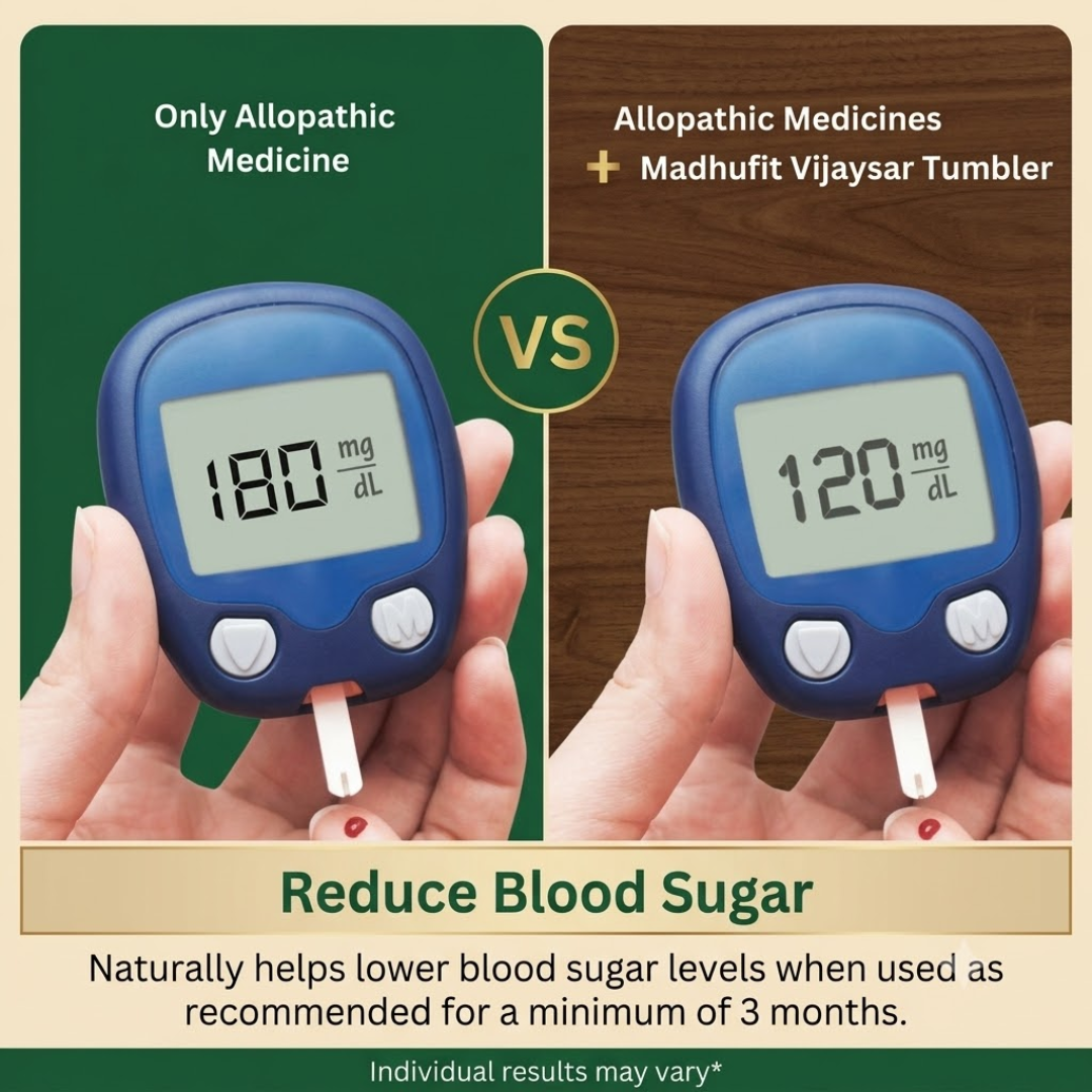 Vijaysar Wooden Glass – Ayurvedic Diabetes & Sugar Control Tumbler (100 ml)