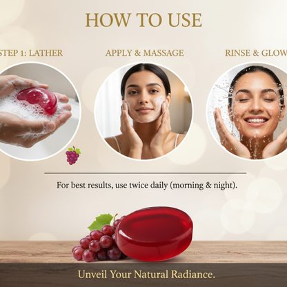 Ayurvedic Jeevanam Red Wine Moisturising Soap For Face & Body