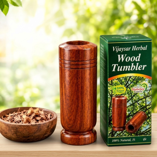 Vijaysar Wooden Glass – Ayurvedic Diabetes & Sugar Control Tumbler (100 ml)