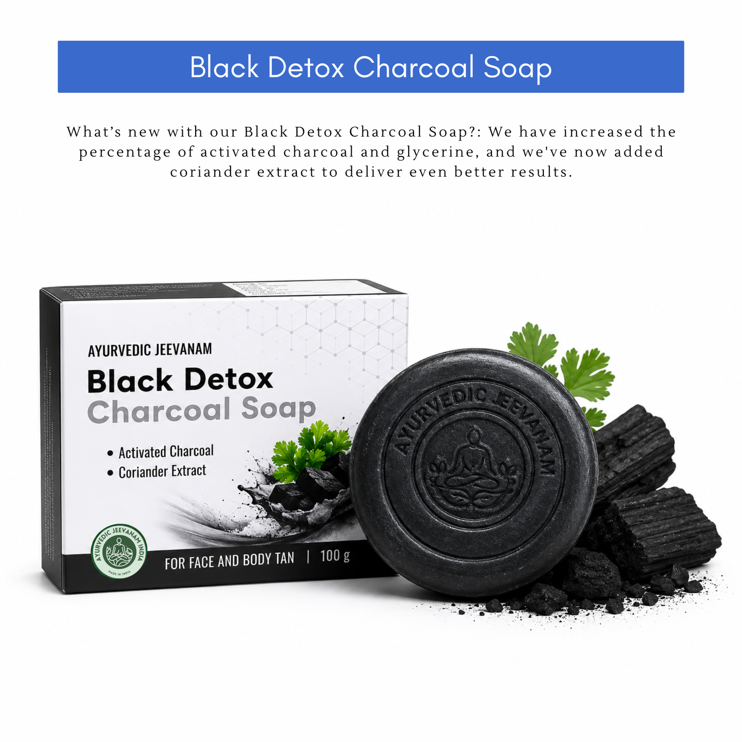 Combo of New & Improved Black Detox Charcoal, Neem and Red Wine Soap for Face & Body (For Both Male & Female)