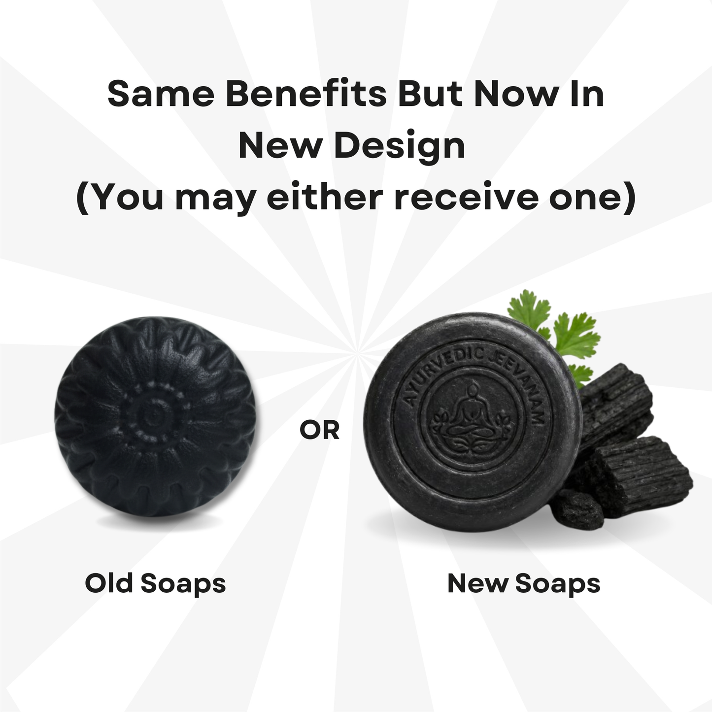 Ayurvedic Jeevanam Black Detox Charcoal Soap for Face & Body (Get 1 Free Red Wine Soap)