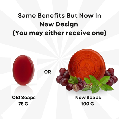 Ayurvedic Jeevanam Red Wine Moisturising Soap For Face & Body